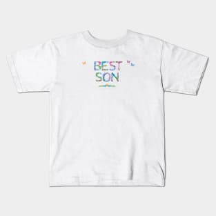 BEST SON - tropical word art Kids T-Shirt